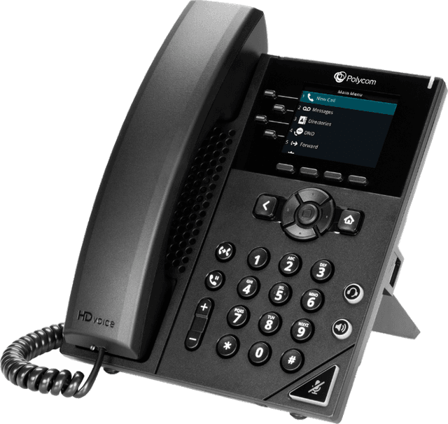 Poly VVX 250 desk phone — the hardware Hey Quad ships